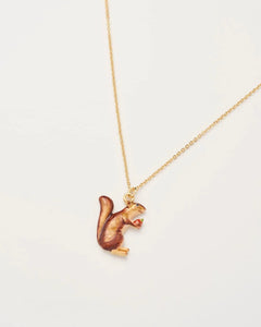 Enamel Cheeky Squirrel Necklace