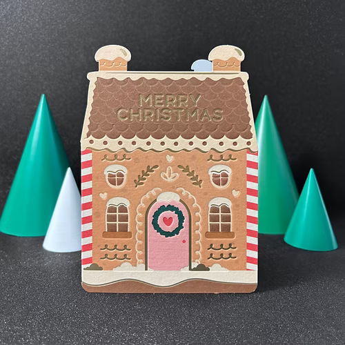 Gingerbread House Christmas Card