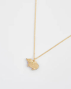 Enamel Cosy Hedgehog charm necklace