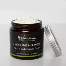 Load image into Gallery viewer, Lemongrass and Ginger organic hand and body cream
