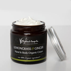 Lemongrass and Ginger organic hand and body cream