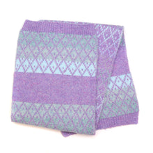 Load image into Gallery viewer, Lilac And Blue Diamond Design Pull Through Scarf

