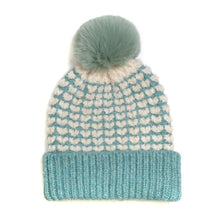 Load image into Gallery viewer, Duck Egg Heart Knit Hat
