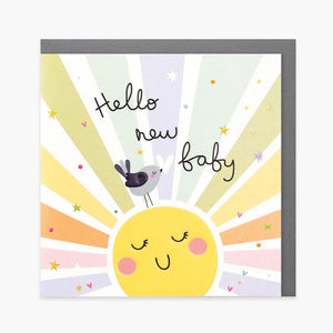 Rainbow New Baby card