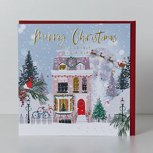 Merry Christmas Lovely Mum & Dad - Luxury Christmas Card