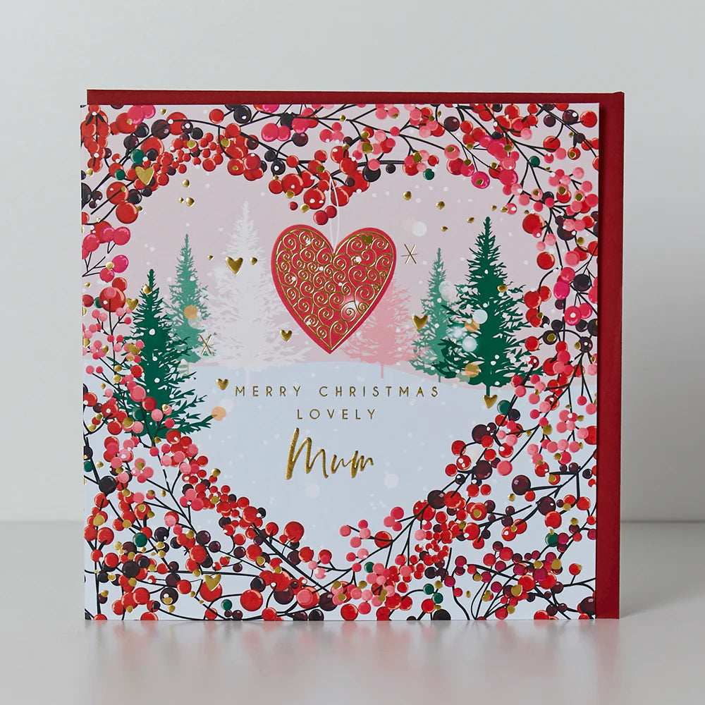 Merry Christmas Lovely Mum - Luxury Christmas Card