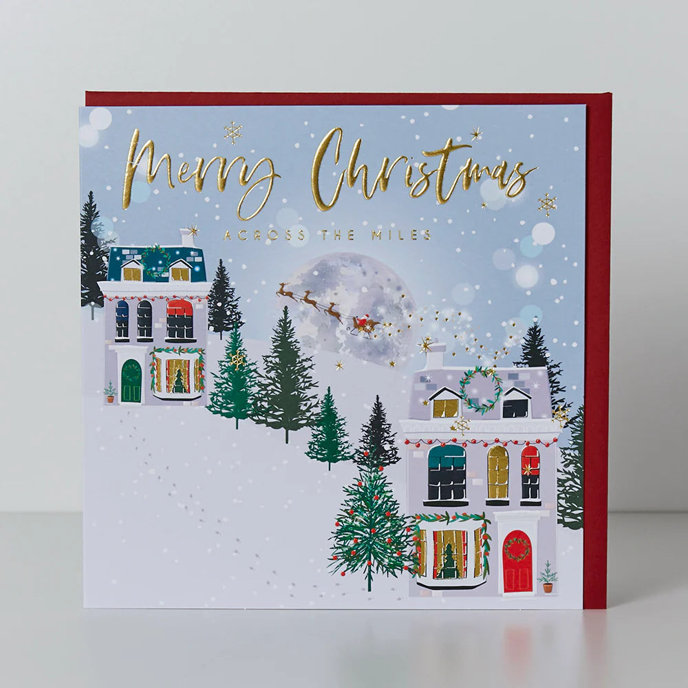 Merry Christmas Across the Miles - Luxury Christmas Card