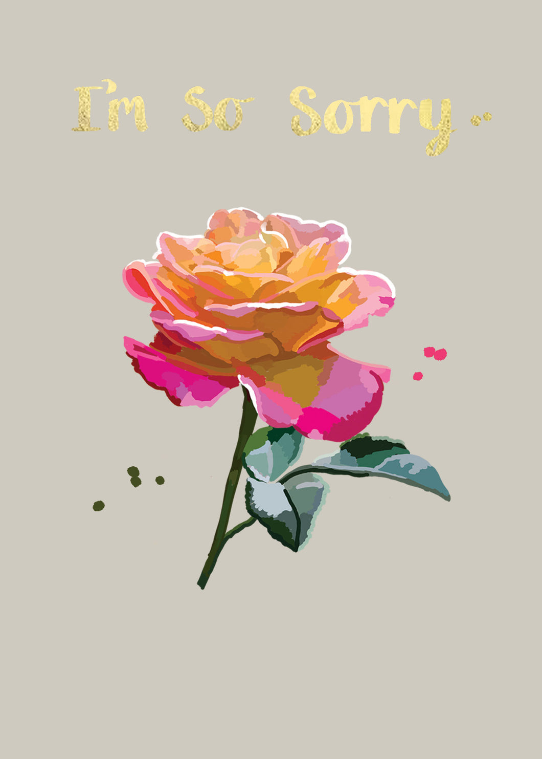 I'm So Sorry Flower Card