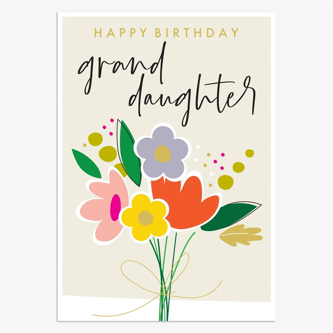 Granddaughter Birthday Bouquet card