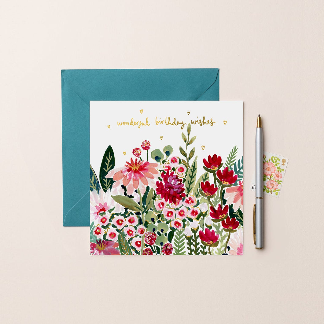 Dahlia Wonderful Birthday card