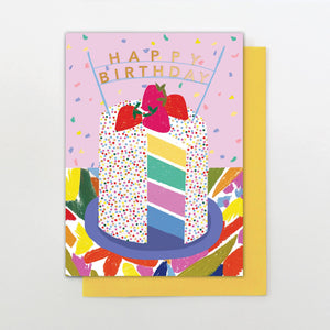 Rainbow Cake Birthday card