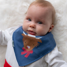 Load image into Gallery viewer, Christmas Highland Cow Bib
