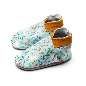 Inch Blue baby shoes - Floral Kitty