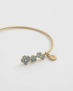 Enamel Forget-Me-Not Bangle