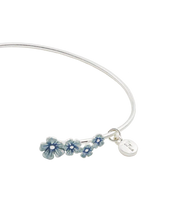 Load image into Gallery viewer, Forget Me Not Silver Bangle
