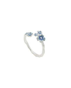 Forget Me Not Silver Ring - medium
