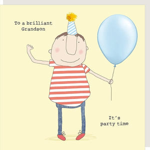 Party Time Grandson Birthday card
