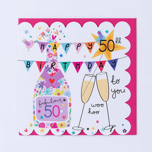 Woohoo 50th Birthday card
