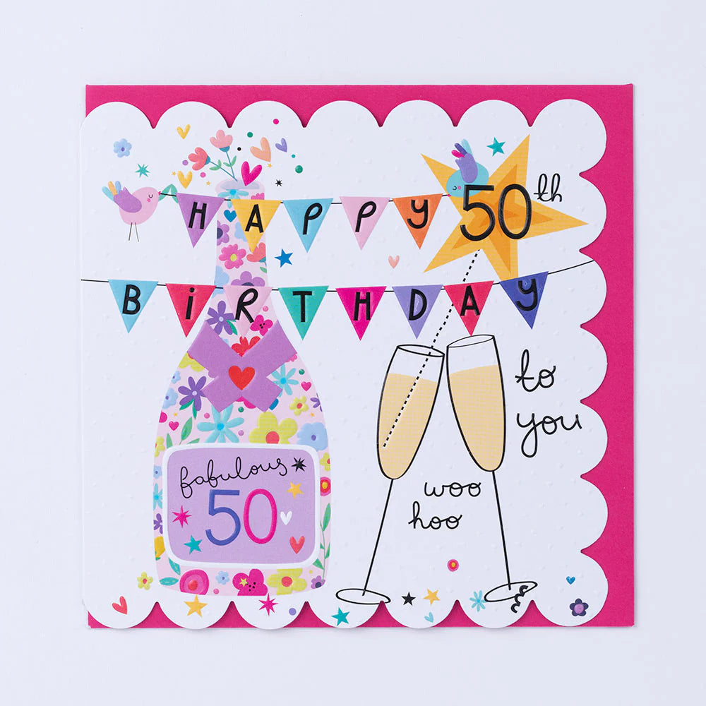 Woohoo 50th Birthday card