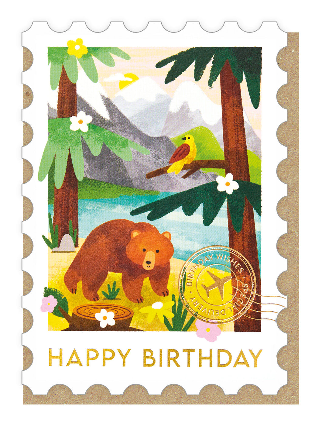 The Rockies Stamp Birthday Card