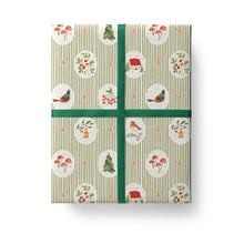 Load image into Gallery viewer, GWX78 - HEDGEROW PINSTRIPE XMAS FLAT WRAP
