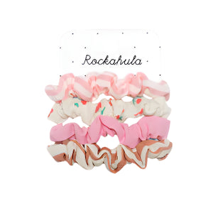 Cherry Stripe Scrunchie Set