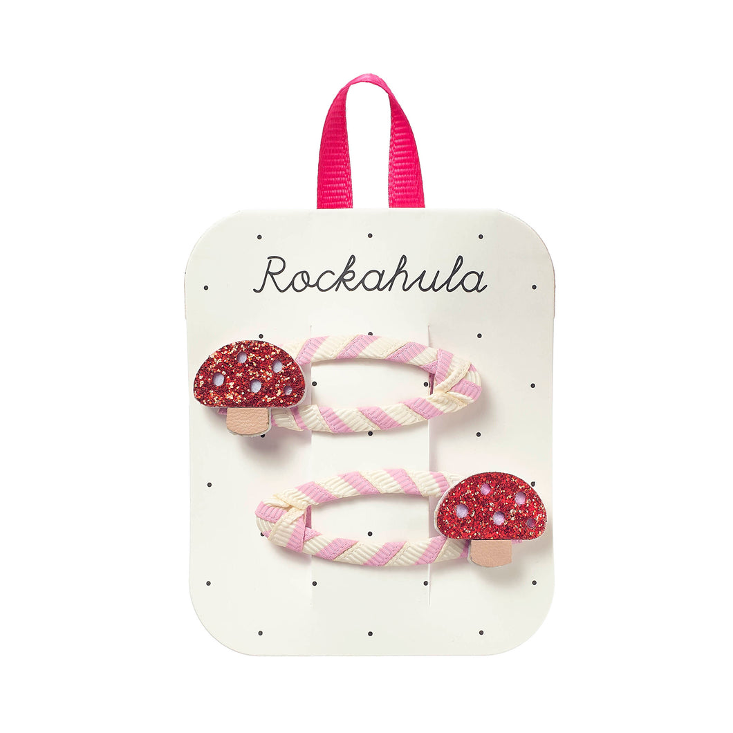 Stripy Toadstool Clips