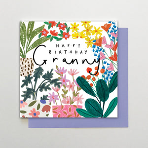 Flowers Granny Birthday card