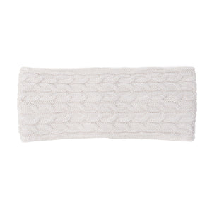 Cream Knitted Stretch Headband