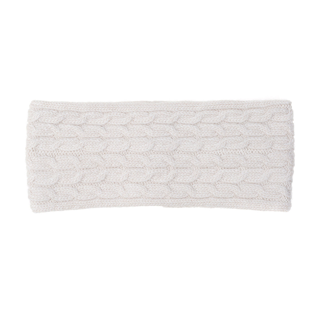 Cream Knitted Stretch Headband