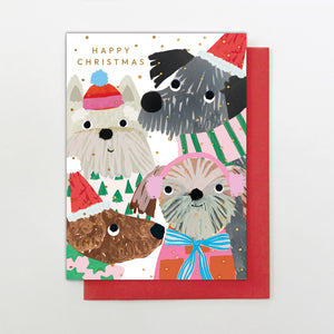 Christmas Card - Dogs in the snow