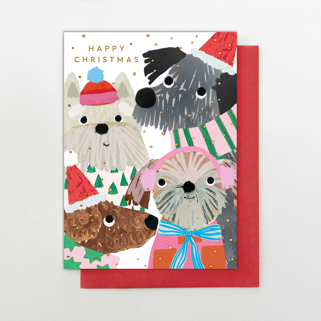 Christmas Card - Dogs in the snow