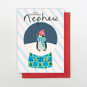 Christmas Card - Nephew snowglobe