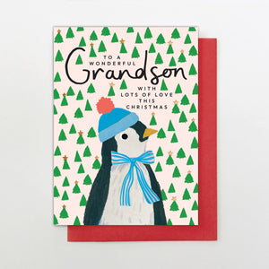 Christmas Card - Grandson penguin