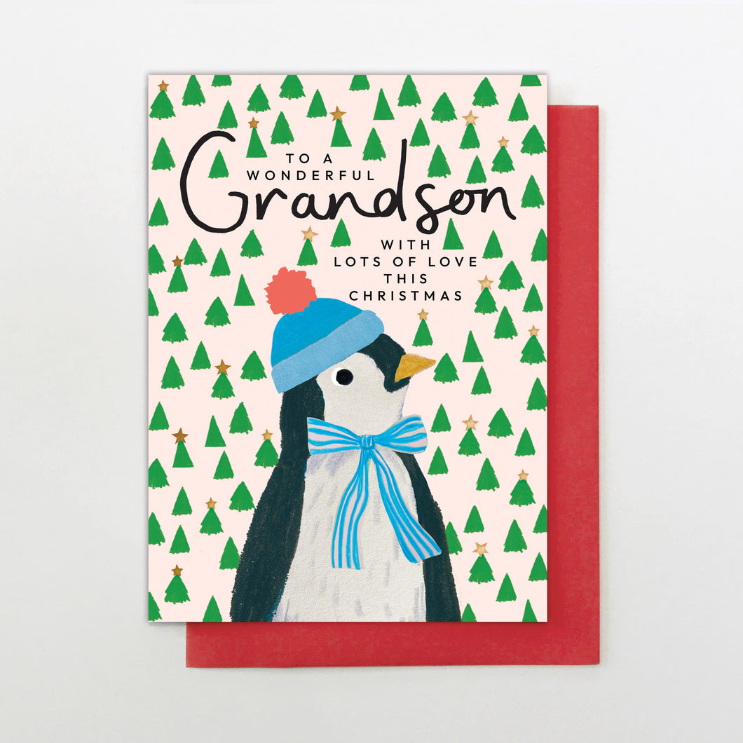 Christmas Card - Grandson penguin