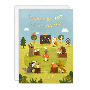 Thank You Teacher Animals card