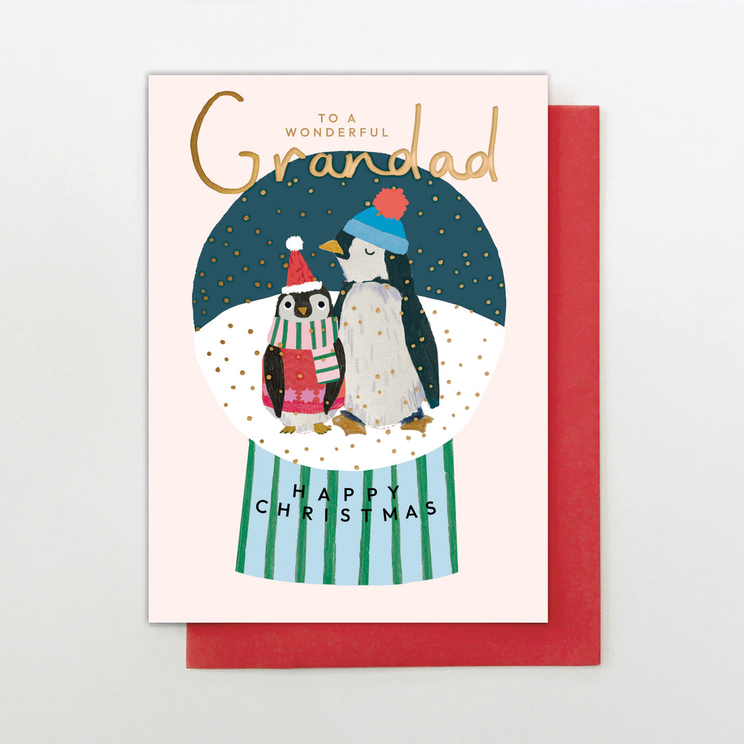Christmas Card - Grandad snowglobe