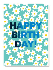 Daisies Happy Birthday Card