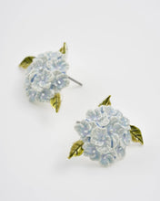 Load image into Gallery viewer, Enamel Hydrangea Earrings Silver
