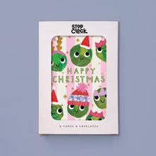 Load image into Gallery viewer, Christmas Card 8pk. Happy Christmas Sprouts

