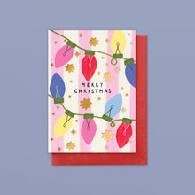 Load image into Gallery viewer, Christmas Card 8pk. Merry Christmas Lights
