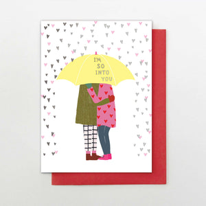 So Into You Umbrella Valentine card