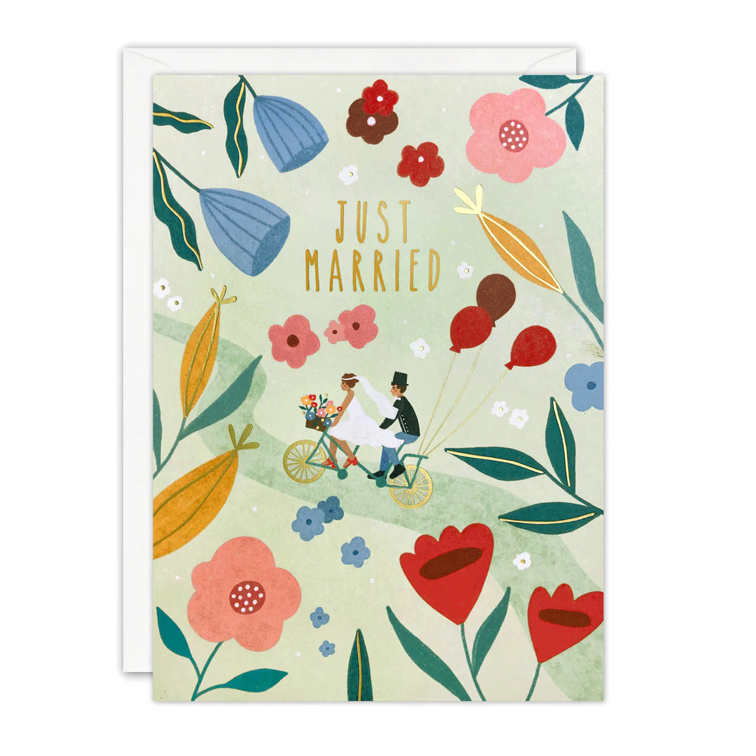 Wedding Bicycle Sunbeams Card