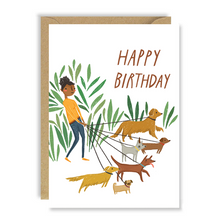 Load image into Gallery viewer, Dog Walk Birthday card
