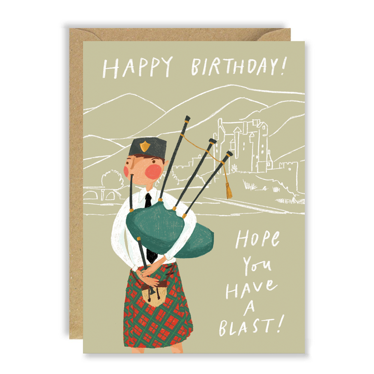 Bagpipe Birthday card