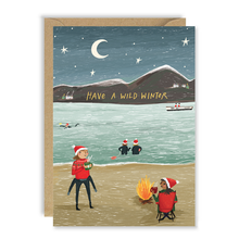 Load image into Gallery viewer, Wild Winter Swim Christmas card
