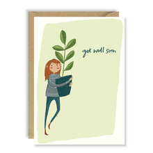 Load image into Gallery viewer, Get Well Plant card

