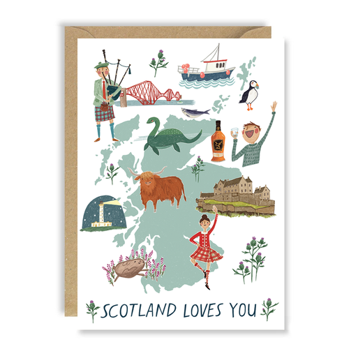 Scotland Loves You card