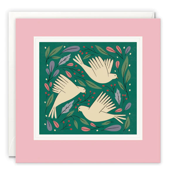 Three Happy Doves Paintworks card