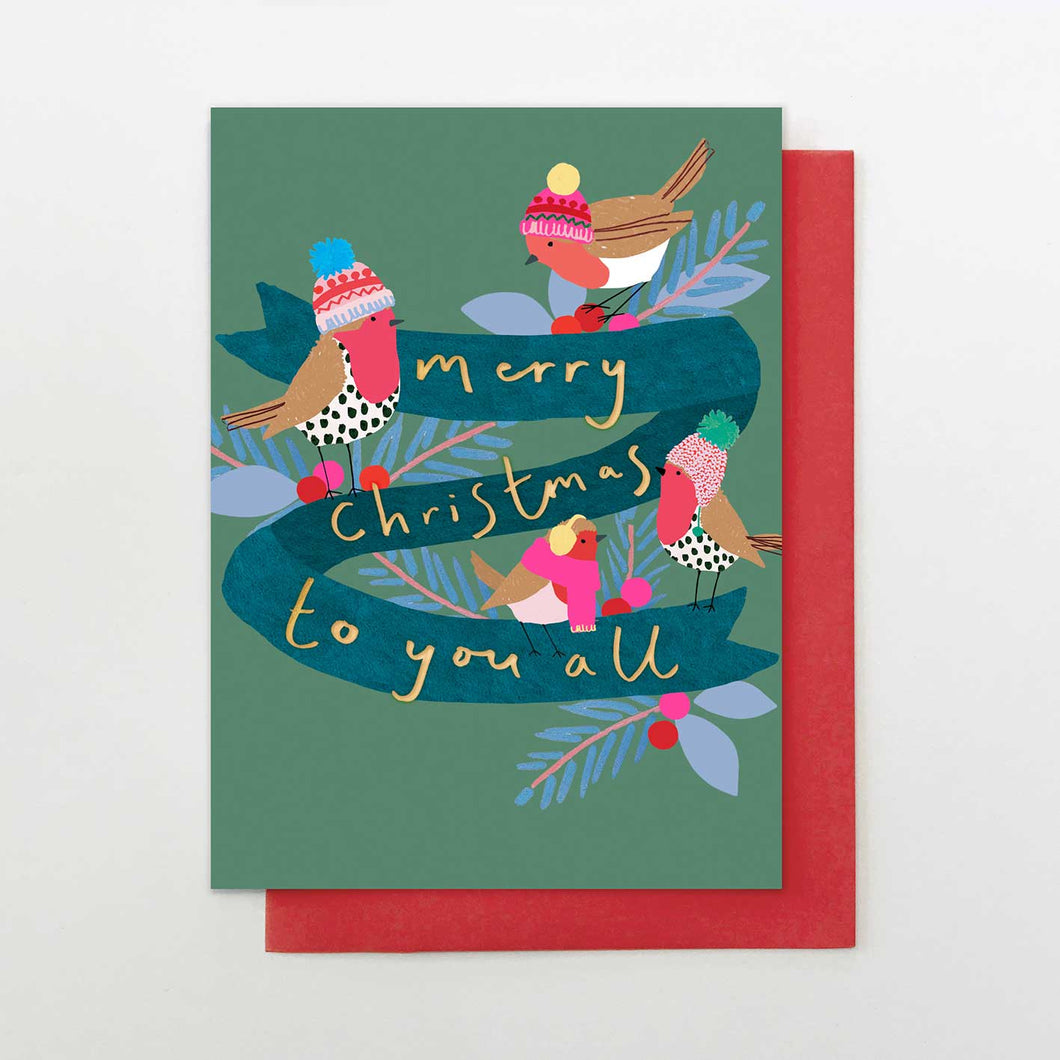 Robin Banner Christmas card